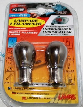 Set becuri P21W 12V 21W alb cromat