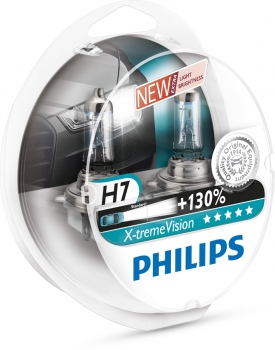 Set becuri Philips H7 Xtreme Vision +130, 12972XV+S2