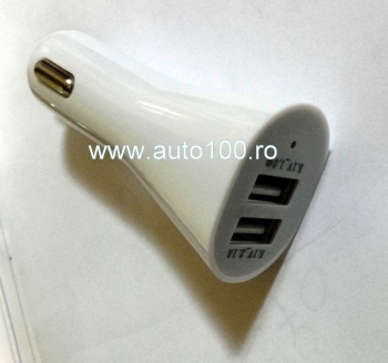 Incarcator auto cu USB dual 3,1A