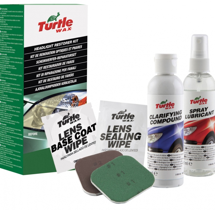 Kit restaurare faruri Turtle Wax 240ml kit reparatie far din plastic