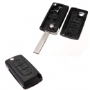 Carcasa telecomanda briceag 3 butoane Citroen /Peugeot cu bateria pe carcasa