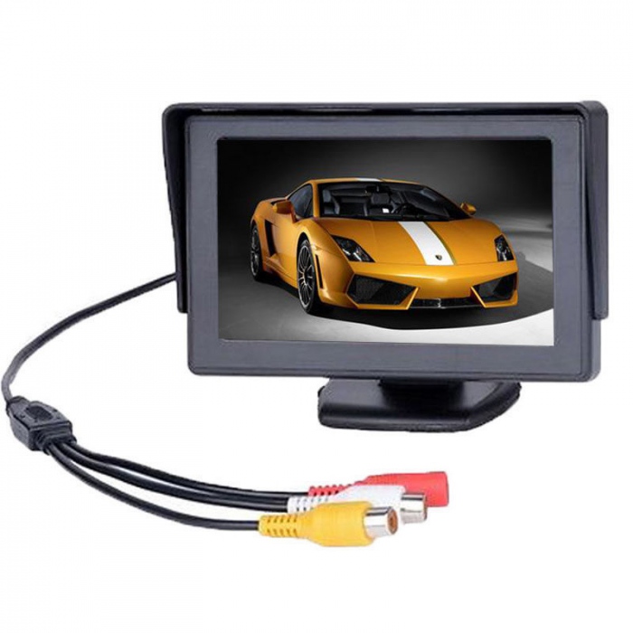 Monitor auto color 4,3 inchi TFT LCD pentru camera marsarier Auto100.ro