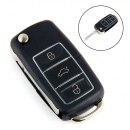 Carcasa telecomanda cheie VW tip briceag negru cu crom