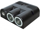Sursa de alimentare auto 5A 5V/2x2,5A neagra PROCAR-67324500