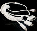 Set cabluri 3 in 1 USB incarcare si date cablu spiralat