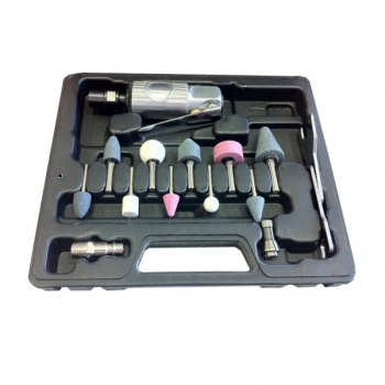 TRUSA DE 16 PIESE CU POLIZOR DREPT PNEUMATIC
