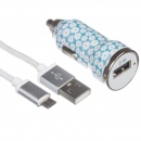 Incarcator auto Trendz Bullet Ditsy Floral, USB, 2100 mAh