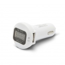 Ampermetru, Voltmetru, incarcator cu USB 2,1 A culoare alb