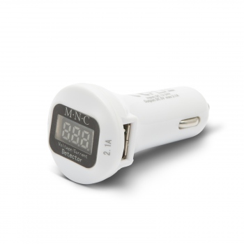 Ampermetru, Voltmetru, incarcator cu USB 2,1 A culoare alb