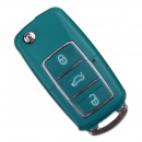Carcasa cheie VW briceag cu 3 butoane verde