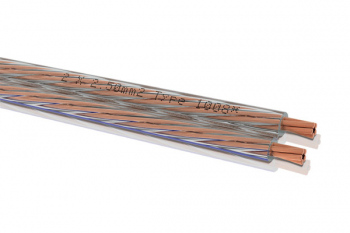 Cablu difuzoare 2×2.5mm², 1 metru, Oehlbach 1008 