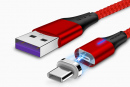CABLU DATE INCARCARE 2IN1 FAST CHARGE 3.0 USB LA MICRO USB/TYPE-C 1.5M 5A ROSU - 02799