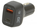 Incarcator auto USB-A, USB-C Quick Charge 3.0, CAD33 GREEN CELL