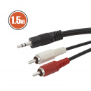 Cablu RCA / JACKfisa 2 x RCA-fisa 3,5 st JACK1,5 m Cablu RCA / JACKfisa 2 x RCA-fisa 3,5 st JACK1,5 m