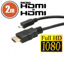 Cablu micro HDMI • 2 mcu conectoare placate cu aur