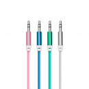 Delight - Cablu AUX - fişă jack 3,5 mm, înveliş silicon - 1 m