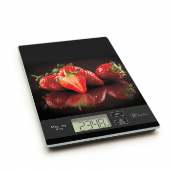 Vog und Arths - Cântar de bucătărie, 5 kg, model „căpşuni”