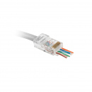 Delight - Fişă modulară „Pass Through” - 8P8C - CAT5e, RJ45