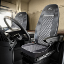 Set Huse Scaun Umbrella Pentru Scania R Serie 2006-2020 Eco Leather Black+Grey