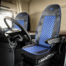 Set Huse Scaun Umbrella Pentru Scania R Serie 2006-2020 Eco Leather Black+Blue