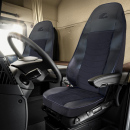 Set Huse Scaun Umbrella Pentru Scania R Serie 2006-2020 Eco Leather + Velvet Black
