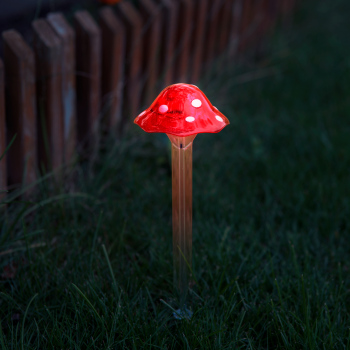 Ciupercă solară - 33,5 cm - 1 LED alb rece