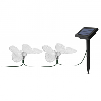 Lumină solară cu LED - fluturi - 2,9 m - 10 LED-uri colorate