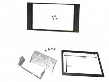 Cadru radio 2DIN cu console metalice + rama (173×98 mm) Ford 2005-