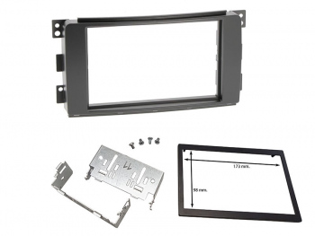Cadru radio 2DIN cu console metalice + cadru (173×98 mm) SMART FOR-TWO 2007>2010 / SMART FOR-FOUR