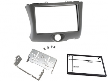 Cadru radio 2DIN cu console metalice + rama interior (173×103mm) Toyota YARIS 2003-2006