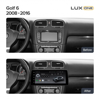 NAVIGATIE AUTO TEYES LUX ONE VOLKSWAGEN GOLF 6 2008-2016 6+128GB 12.3" IPS OCTA-CORE 2GHZ, ANDROID 4G BLUETOOTH 5.1 DSP