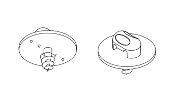 Sistem de fixare covorase Ford (oval - surub) Bej