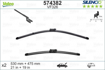 SET STERGATOARE VALEO SILENCIO X.TRM 530/475 MM 574382