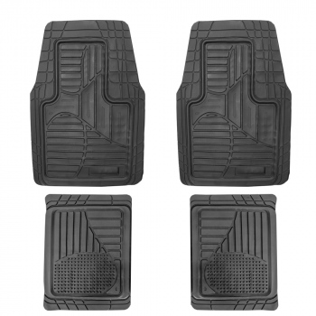 Covorașe auto universale ajustabile groase și aderente – 72 x 47 cm / 71 x 43,5 cm PVC – negru