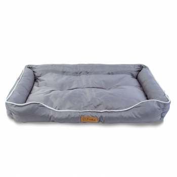 Pat pentru câini - 100 x 67 x 15 cm - gri