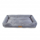 Pat pentru câini - 87 x 59 x 13 cm - gri Pat pentru câini - 87 x 59 x 13 cm - gri