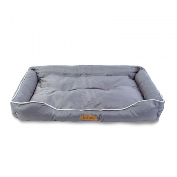 Pat pentru câini - 87 x 59 x 13 cm - gri