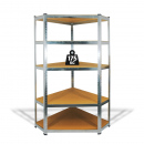 Raft Salgo pe colț - 5 niveluri - metal - max. 175 kg - 180 x 90 x 30 cm Raft Salgo pe colț - 5 niveluri - metal - max. 175 kg - 180 x 90 x 30 cm