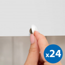 Set măști pentru șuruburi 13 mm - alb - 24 buc