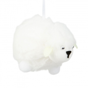 Decor de Paște - miel - 10,5 x 8 cm - alb