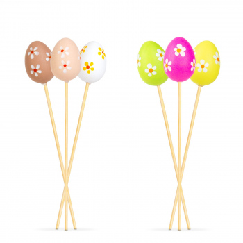 Decor de Paște - set de ouă - 6 tipuri - 4 cm