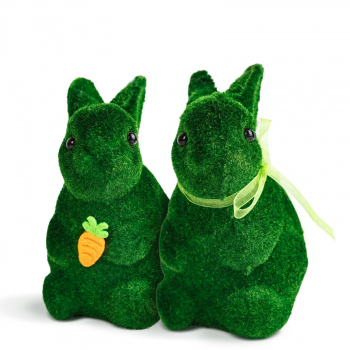 Decor de Paște - iepuraș - 2 tipuri - 15 cm - verde