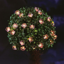 Șir lumină solară - floare - 2,4 m - 25 LED-uri alb cald