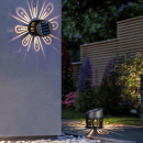 Lampă solară decorativă - de perete - 8 x 9 cm - 1 LED SMD alb cald