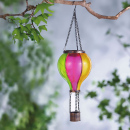 Lampă solară suspendabilă - balon cu aer cald - efect de flacără - 12 LED galbene - 11 x 11 x 37 cm
