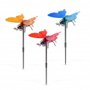 Lampă solară - fluture - multicolor - 12 x 6 x 21,5 cm - 4 LED