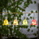 Floare solară suspendată - 4 tipuri - 3 LED-uri alb cald - 17,5 x 9,5 cm
