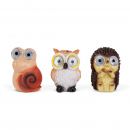 Figurine de animale solare - 3 tipuri - 2 LED albe - 8,5 cm