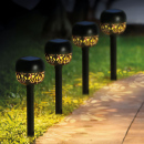 Lampă solară - 1 LED alb cald - 8 x 8 x 38 cm