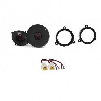  Pachet audio usi spate, Dacia Logan II 2012-2021, Difuzoare JBL Stage3 527, diametru 13 cm, 200 W, Inele adaptoare, Mufe conectica 